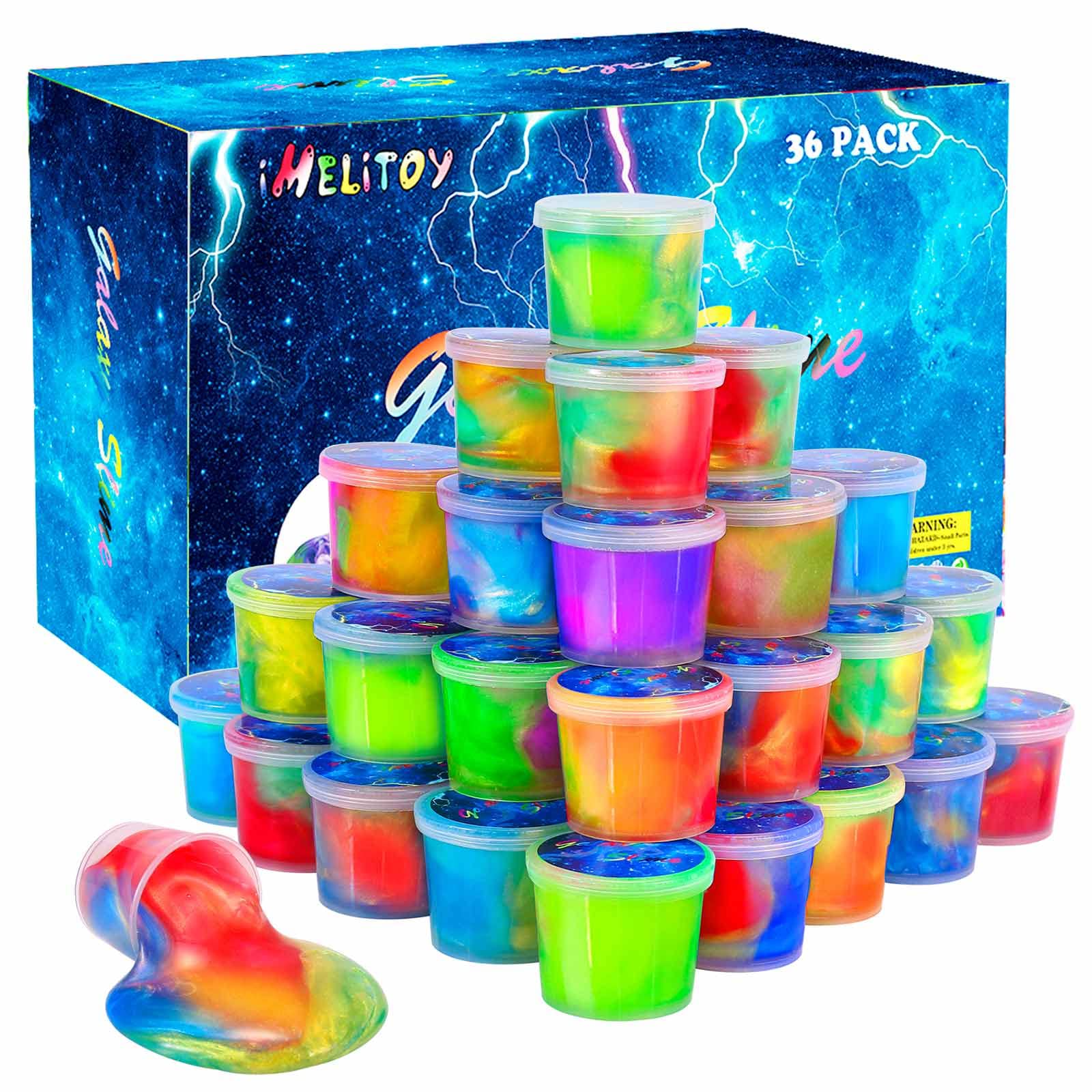 Galaxy Slime Kit for Boys Girls Valentine Party Favors Pretty Stretchy Slime Goodie Bag Stuffers
36 Pack Mini Slime Part